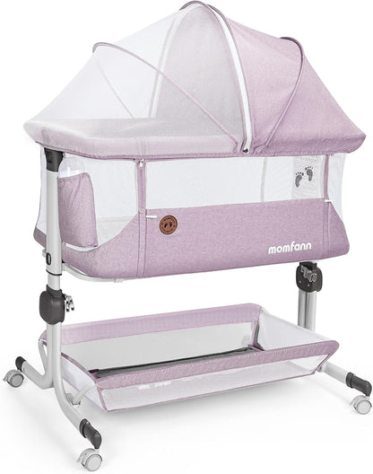 Momfann Bassinet Bedside Sleeper – Adjustable Baby Crib for Newborns