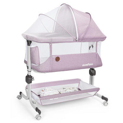 Momfann Bassinet Bedside Sleeper – Adjustable Baby Crib for Newborns