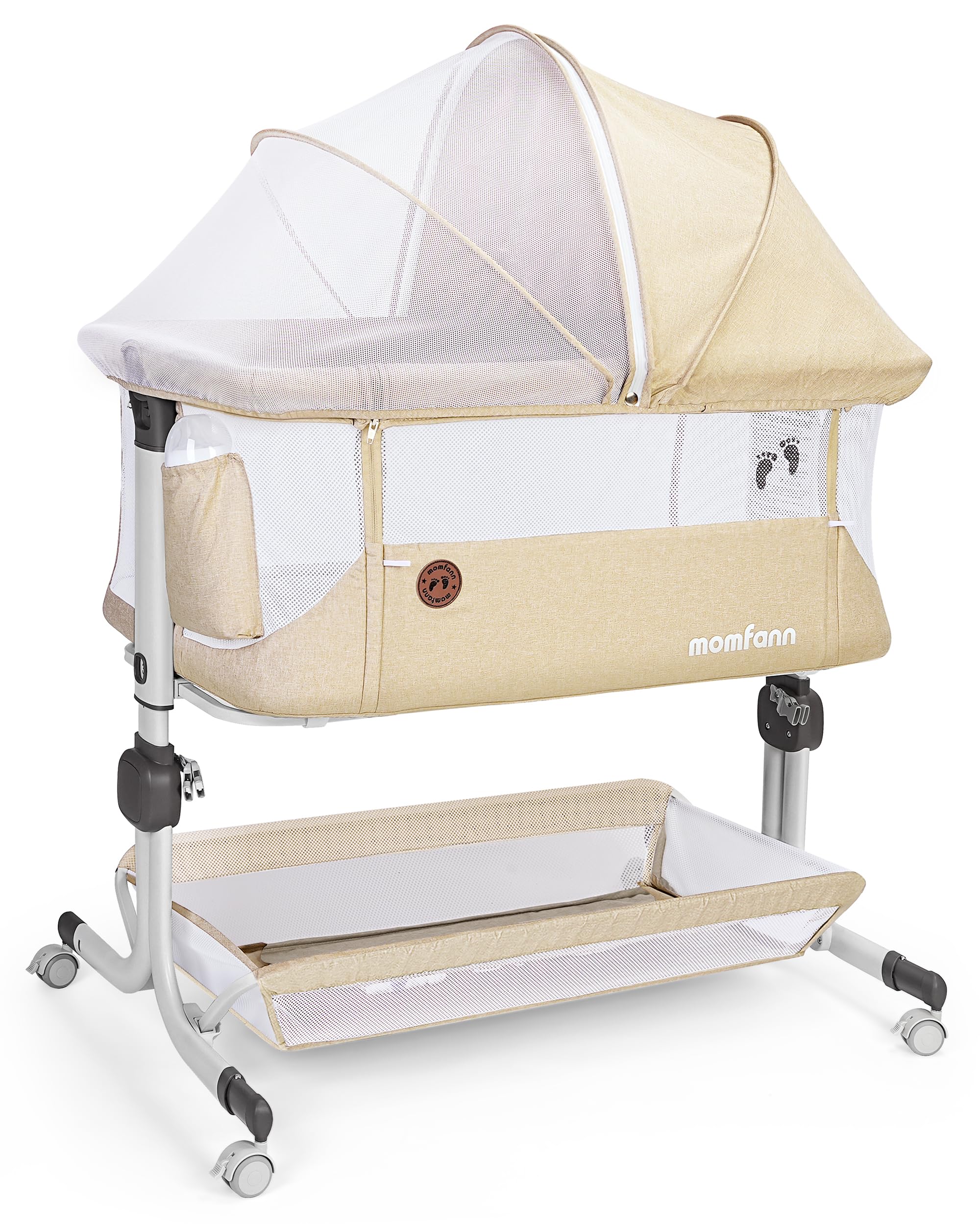 Momfann Bassinet Bedside Sleeper – Adjustable Baby Crib for Newborns