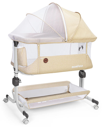 Momfann Bassinet Bedside Sleeper – Adjustable Baby Crib for Newborns