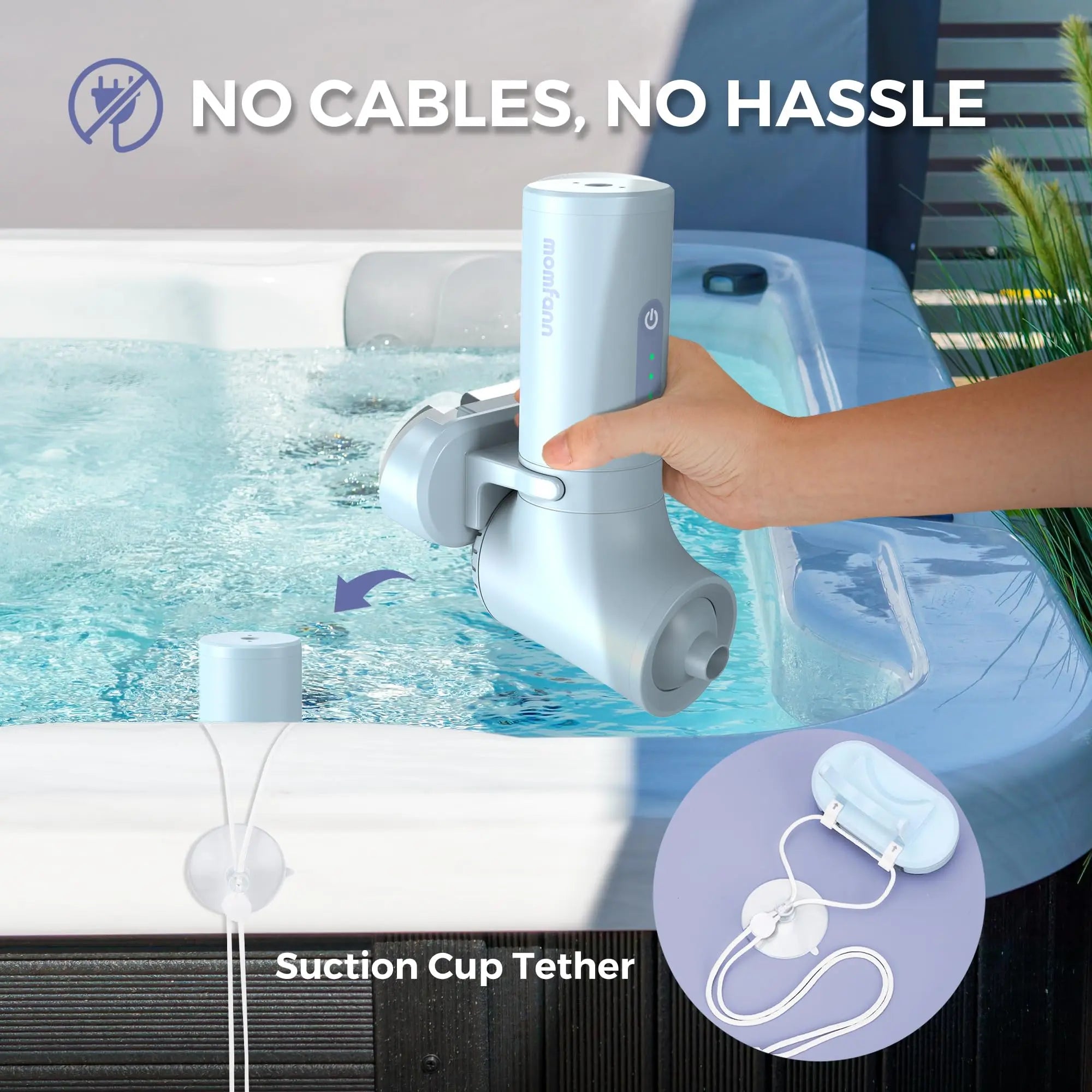 Momfann Cordless Bath Jet Spa – Portable Bathtub Accessory